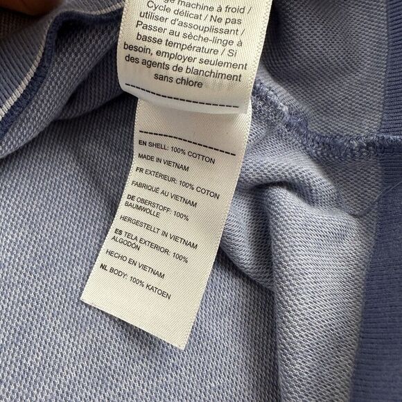 UNTUCKit ANDREWS Blue Pullover Sweater Long Sleeve Crew Neck Cotton Sz L - Picture 7 of 8